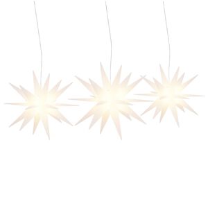 vidaXL Коледни лампи с LED, 3 бр, сгъваеми, бели