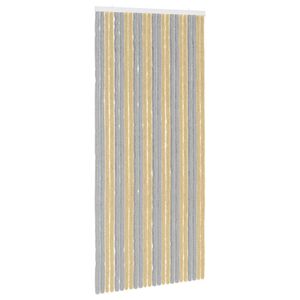 vidaXL Мрежа против насекоми Шенил Сив и бежов 100 x 220 cm 100% ПП