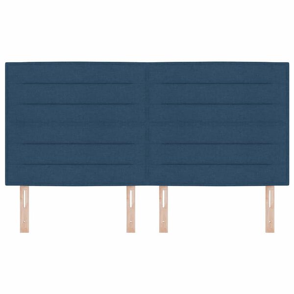 vidaXL Облегалка за глава с таблото Синьо 180 cm Изкуствена