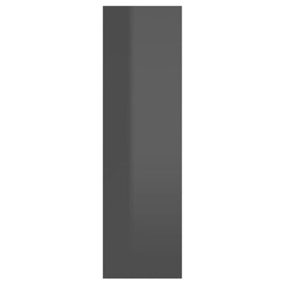 vidaXL Стенен рафт, сив гланц, 75x16x55 см, ПДЧ