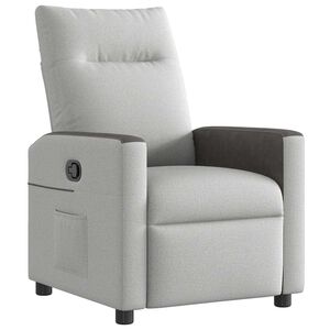 vidaXL Recliner Chair Cloud Grey Fabric