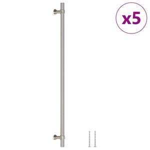 vidaXL Дръжки за шкафове, 5 бр, сребристи, 320 мм, неръждаема стомана