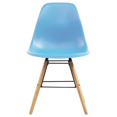 vidaXL Трапезни столове, 2 бр, сини, пластмаса