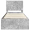 vidaXL Рамка за легло Бетоново сиво 90 x 190 cm Солидно борово дърво
