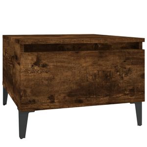 vidaXL Странична маса, опушен дъб, 50x46x35 см, инженерно дърво