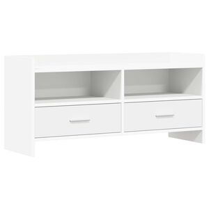 vidaXL ТВ шкаф 100 x 33 x 47 см Бяло Инженерна дървесина