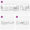vidaXL Комплект дивани за открито 7 pcs Натурален и Антрацит