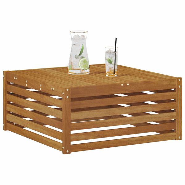 vidaXL Външен край на диван с възглавница Естествен 115 x 83 x 73 см