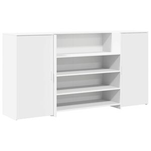 vidaXL Рецепционно бюро, бяло, 200x50x103,5 см, инженерно дърво