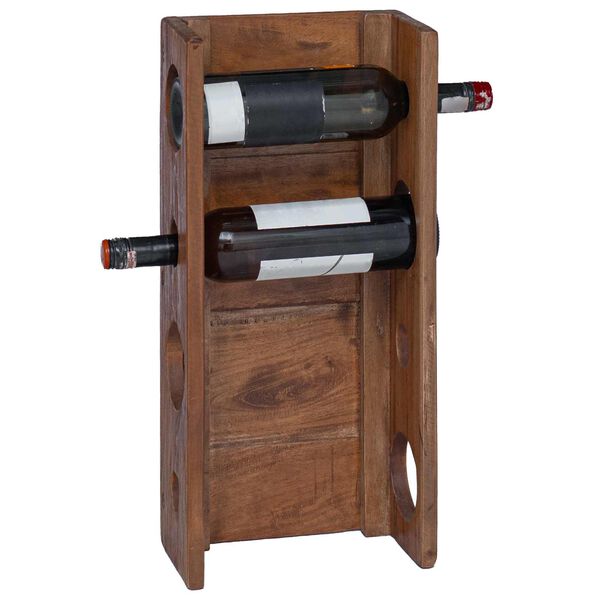 vidaXL Стелаж Кафяво 24 х 13 х 54 см Масивно махагоново дърво