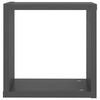 vidaXL Стенни кубични рафтове, 2 бр, сиви, 30x15x30 см
