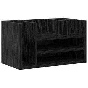 vidaXL Организатор за бюро Черен дъб 44,5 x 24 x 25 см