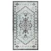 vidaXL Външен килим, плоскотъкан, 80x150 см, зелено и сиво