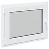 vidaXL Прозорец за мазе RISOR 80 x 70 cm PVC и стъкло Бяло