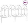vidaXL Кантове за тревни площи, 17 бр, бели, 10 м, PP