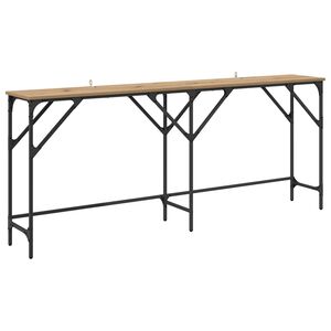 vidaXL Конзолна маса Дъб 180 x 30 x 75 см Инженерна дървесина