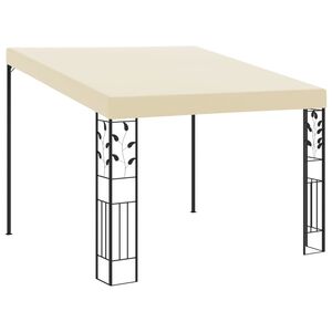 vidaXL Шатра за стенен монтаж, 3x3x2,5 м, кремава