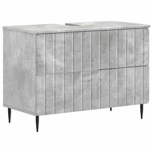 vidaXL Шкаф за мивка в баня ZWOLLE Бетонно сиво 82 x 41 x 58,5 см