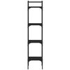 vidaXL Етажерка за книги 4 нива черна 35x30x138,5 см инженерно дърво