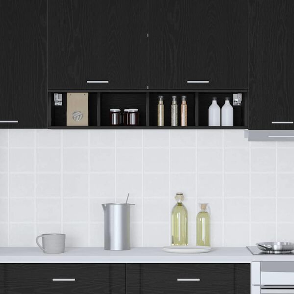 vidaXL Висящ шкаф Черния дъб 20 x 29,5 x 100 см Инженерно дърво