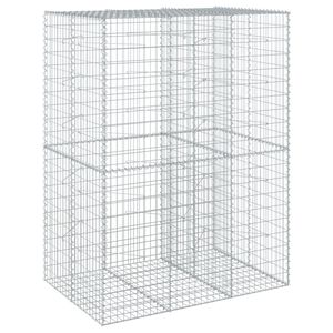 vidaXL Габионна кошница с покритие, 150x100x200 см, поцинковано желязо