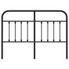 vidaXL Метална резервна табла за легло, черна, 140 см