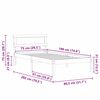 vidaXL Рамка за легло Кафяво 75 x 190 cm Солидно борово дърво