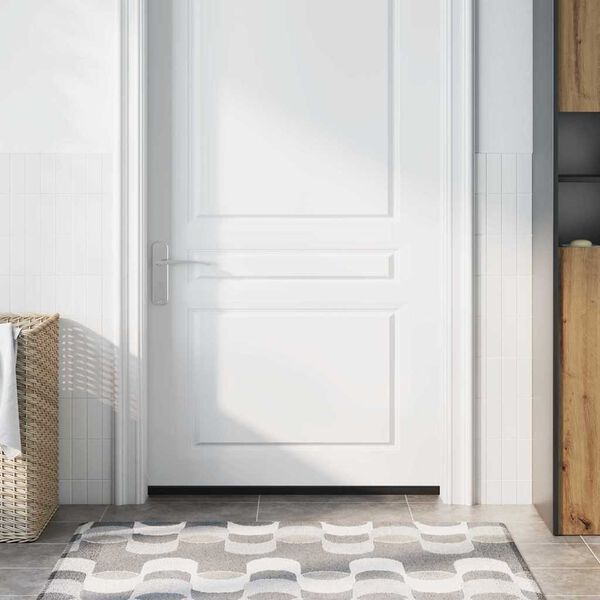 vidaXL Самозалепващи се четки за уплътняване на врати 2 pcs Черно