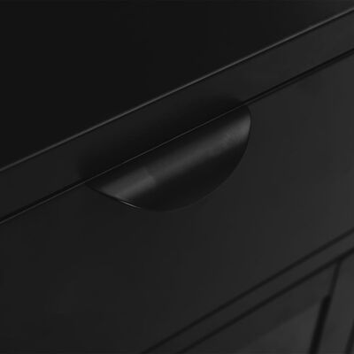 vidaXL Нощни шкафчета, 2 бр, черни 40x30x54,5 см, стомана и стъкло
