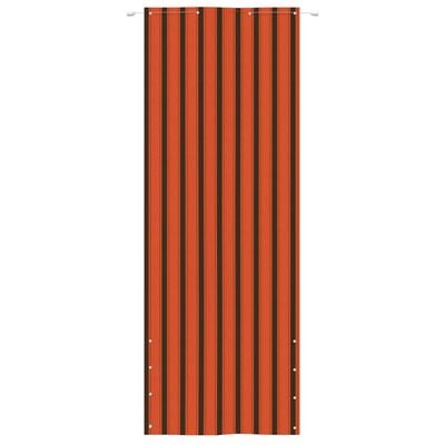 vidaXL Балконски параван, оранжево и кафяво, 80x240 см, оксфорд плат