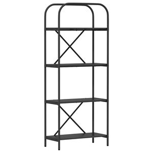 vidaXL Рафт за книги 4 нива 60 x 30 x 146 см Инженерна дървесина