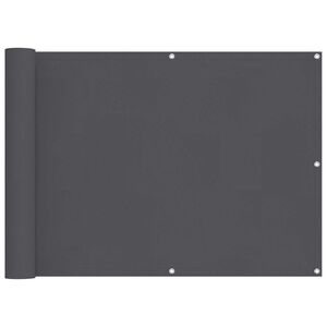 vidaXL Балконен екран Антрацит 75 x 200 cm PU покрит оксфорд алу