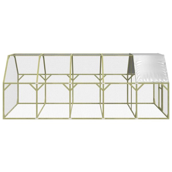 vidaXL Кокошарник 268x500x190 см импрегниран бор масив