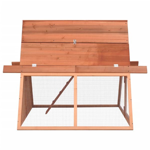 vidaXL Клетка за зайци, 152x127x109,5 см, чам масив