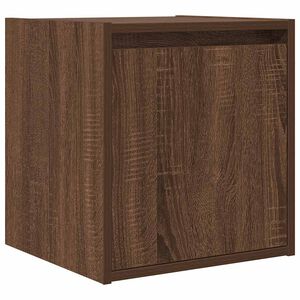 vidaXL Нощно шкафче за стенен монтаж, кафяв дъб, 38x34x40 см