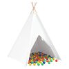 vidaXL Палатка тип ти пи Бяло 120 x 120 x 150 cm Тъкан и пластмаса