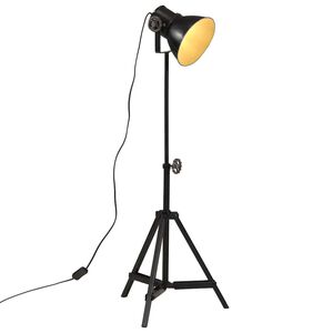 vidaXL Подова лампа, 25 W, черна, 35x35x65/95 см, E27