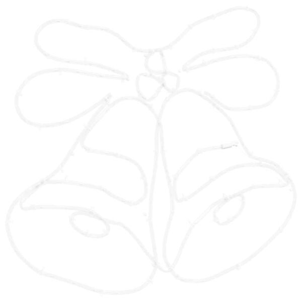 vidaXL Коледен звънец с 144 LED светодиода Многоцветен 56 x 46 см ПВЦ