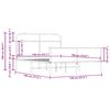 vidaXL Рамка за легло без матрак 140x190 см дъб сонома инженерно дърво