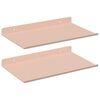vidaXL Плаващ рафт 2 бр. Розово 30 x 18 x 2,5 см Стомана