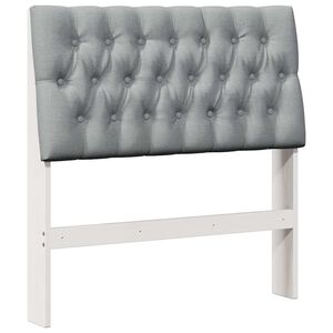 vidaXL Тапицирана табла Светлосиво 90 cm Солидно борово дърво