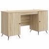 vidaXL Бюро с рафт Дъб сонома 142,5 x 50 x 75 см Инженерна дървесина