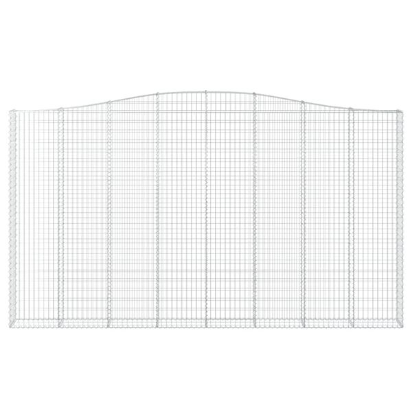 vidaXL Габионни кошници арка 4 бр 400x30x220/240 см поцинковано желязо