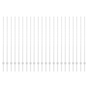 vidaXL Оградни стълбове 44 pcs Сребрист 200 cm Стомана