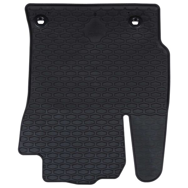 vidaXL Автомобилен килим 4 pcs Черен Каучук