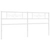 vidaXL Метална резервна табла за легло, бяла, 180 см