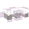 vidaXL Градински Софа Комплект 11 pcs Черно Полипропилен Ратан
