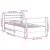vidaXL Рамка за легло без матрак, восъчнокафяв, 75x190 см, бор масив