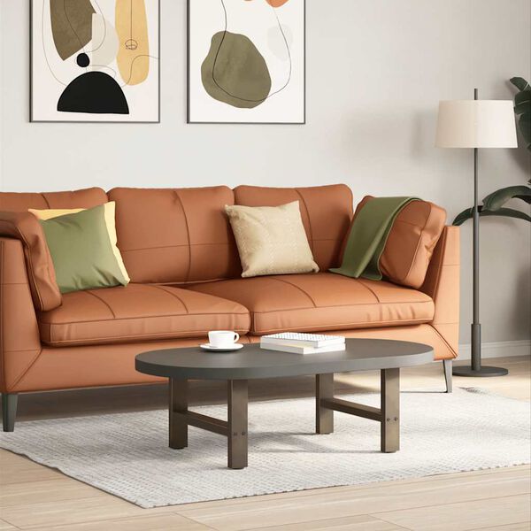 vidaXL Крака за масичка за кафе, естествена стомана, 2 бр., 50 x (30-31) см, стомана