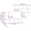 vidaXL ТВ Единици Монтиране на стена 4 pcs Черния дъб Инженерно дърво